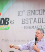 Presidente da FUG/RS durante o lançamento nacional do Juventude na Estrada.